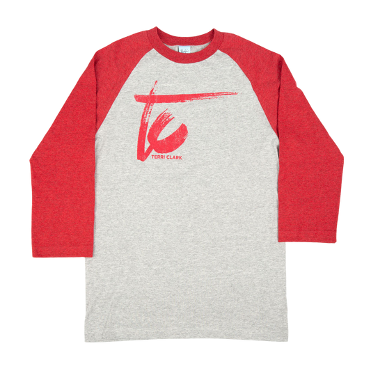 Terri Clark Logo Red & White Raglan