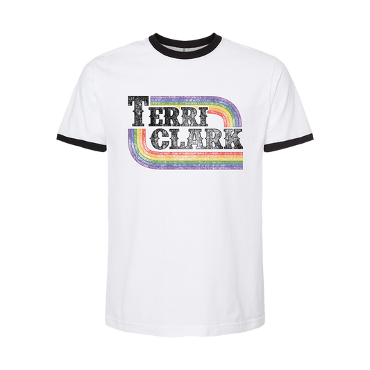 Pride ringer rainbow tee Terri Clark