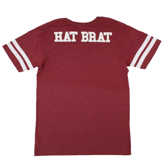 Red hat brat football tee back Terri Clark