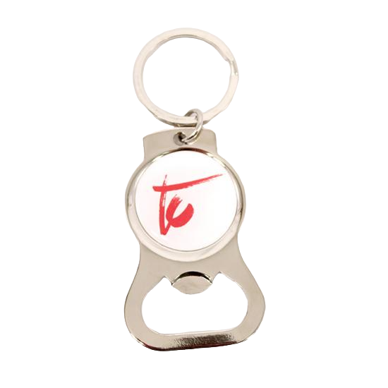 Silver TC logo metal keychain Terri Clark